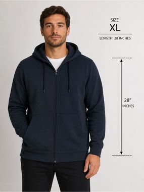 Mondetta Outdoor Project Men's Full Zip Hoodie
Jacket XL Navy Blue